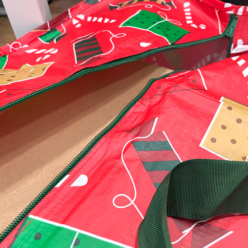 이케아 빈테르 크리스마스 장바구니 76l 시장 가방 선물 바구니 대용량