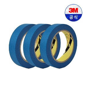 3M 마스킹 테이프 303SB 블루 40M 종이 페인팅 도색 보양 시공 인테리어 도장 24mm 3개