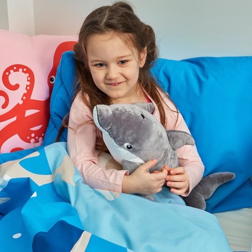 이케아 블로빙아드 돌고래 50cm 인형 애착 봉제 동물 어린이 수면 장난감