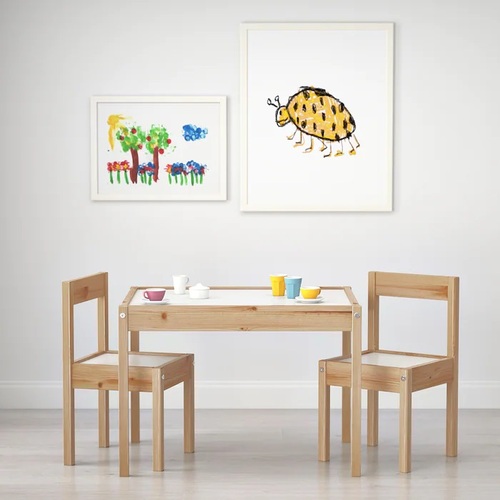 이케아 레트 어린이 테이블 의자 세트 책상 원목 그림 공부 식탁 101.784.13